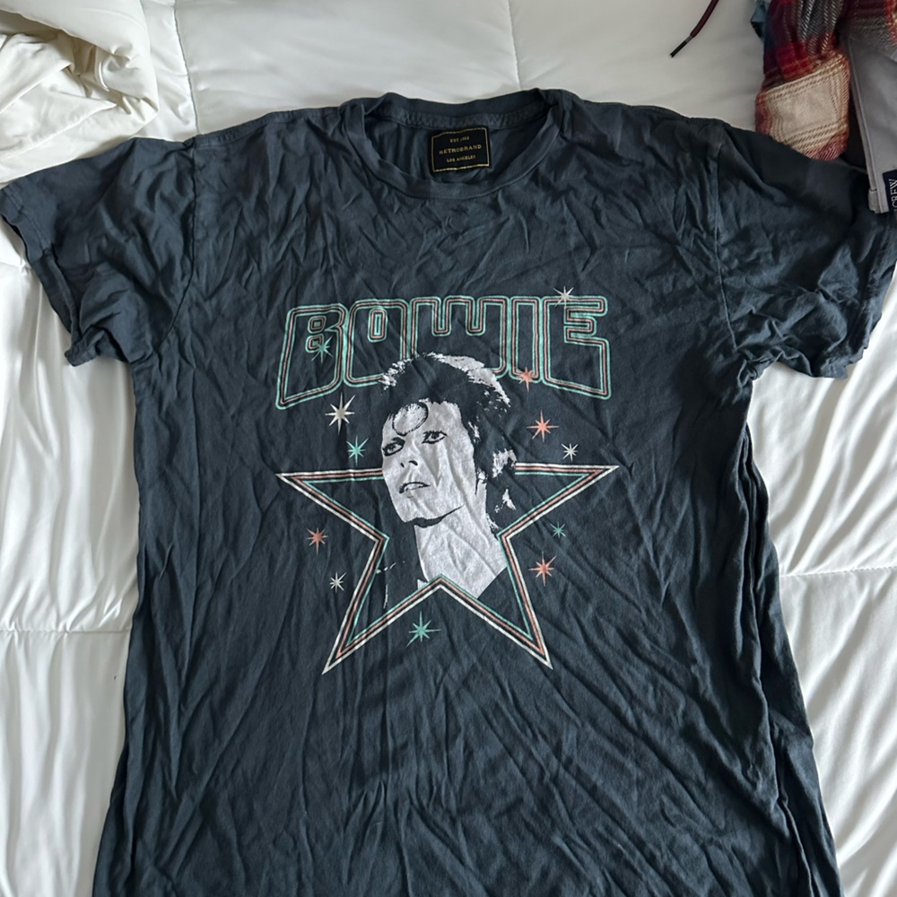 David Bowie Retro Brand Black Label Tee